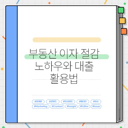 부동산 이자 절감 노하우와 대출 활용법