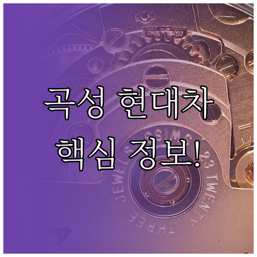 곡성군 현대차 서비스센터 정보와 블루..