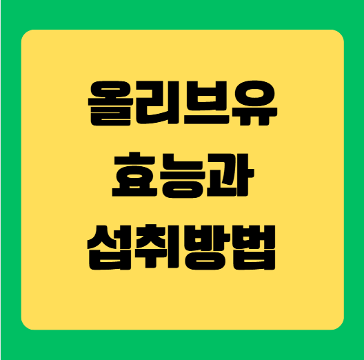 올리브유 효능과 섭취 방법