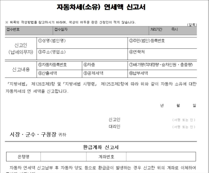 자동차세 연납