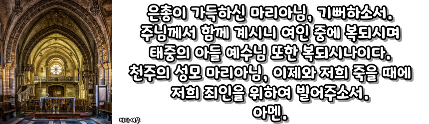 천주교 성모송 기도문과 기원