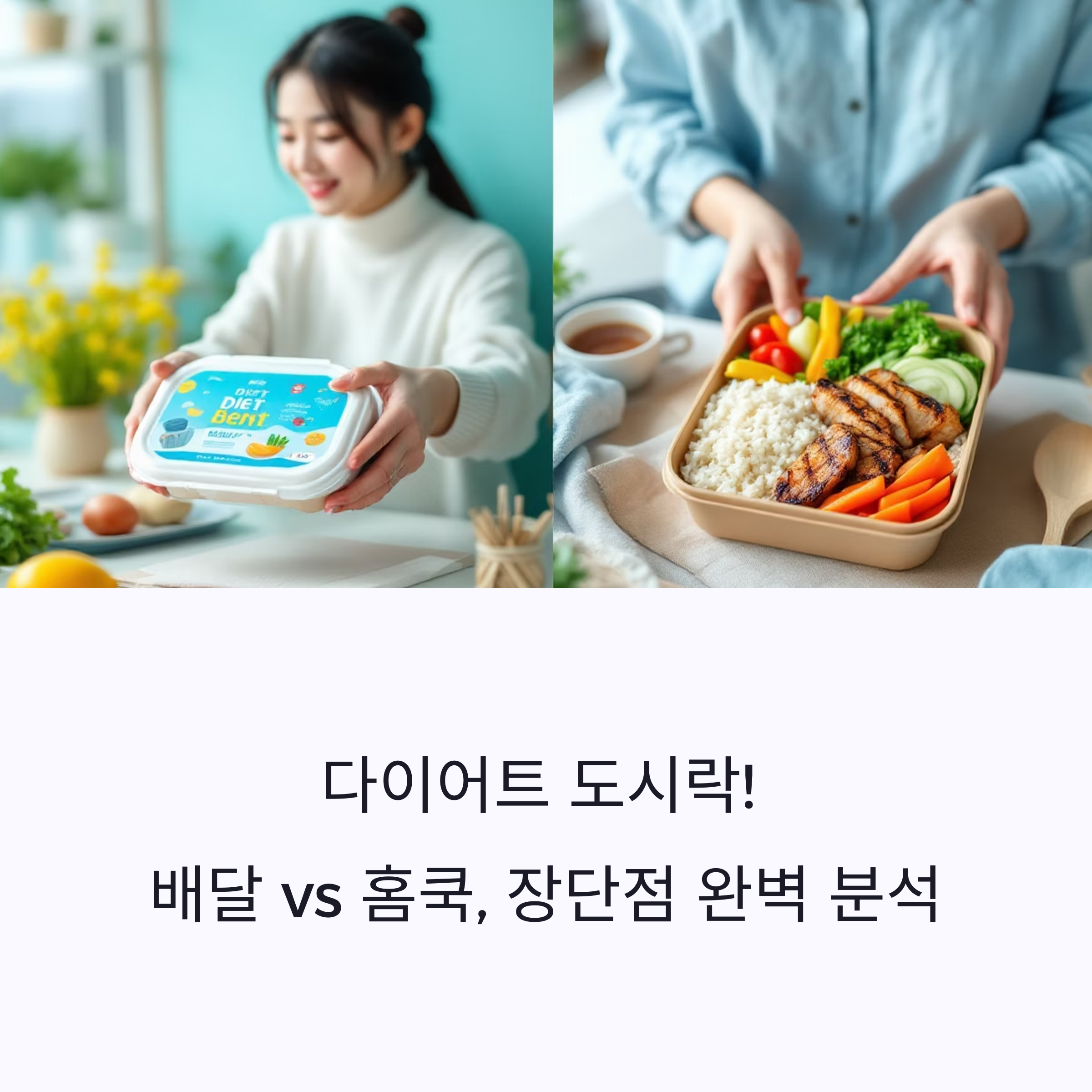 다이어트 도시락! 배달 vs 홈쿡, 장단점 완벽 분석