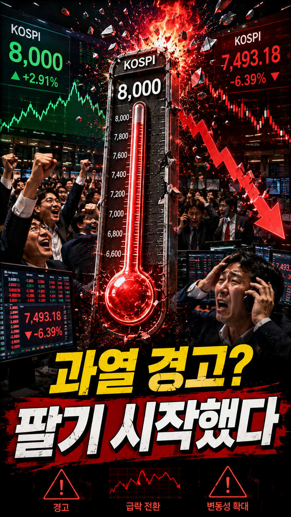 코스피 8000 직후 급락
