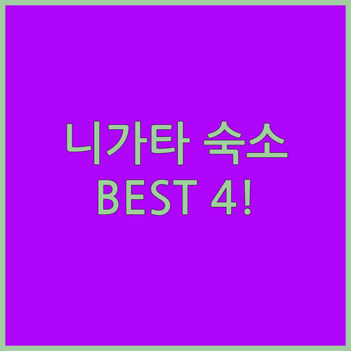 일본 니가타 여행 숙소 순위 BEST..