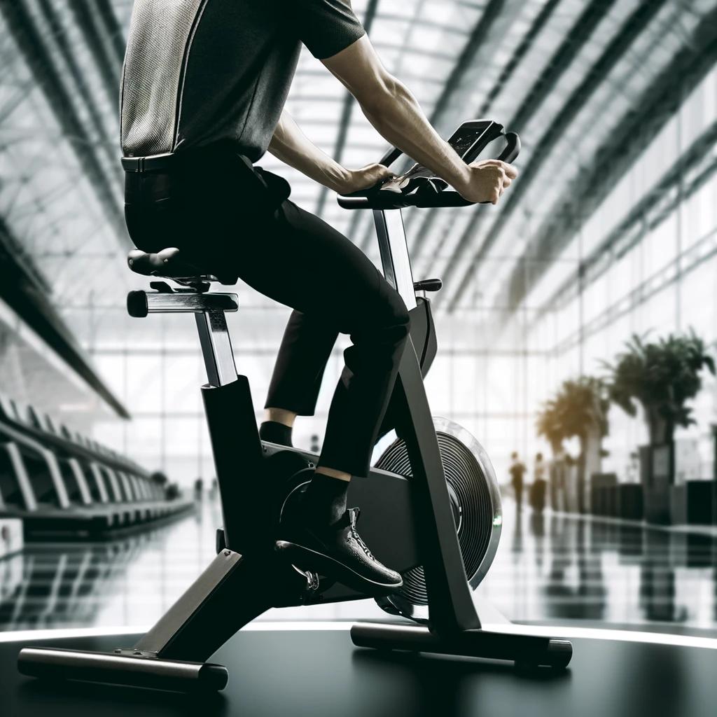 실내 자전거 자세