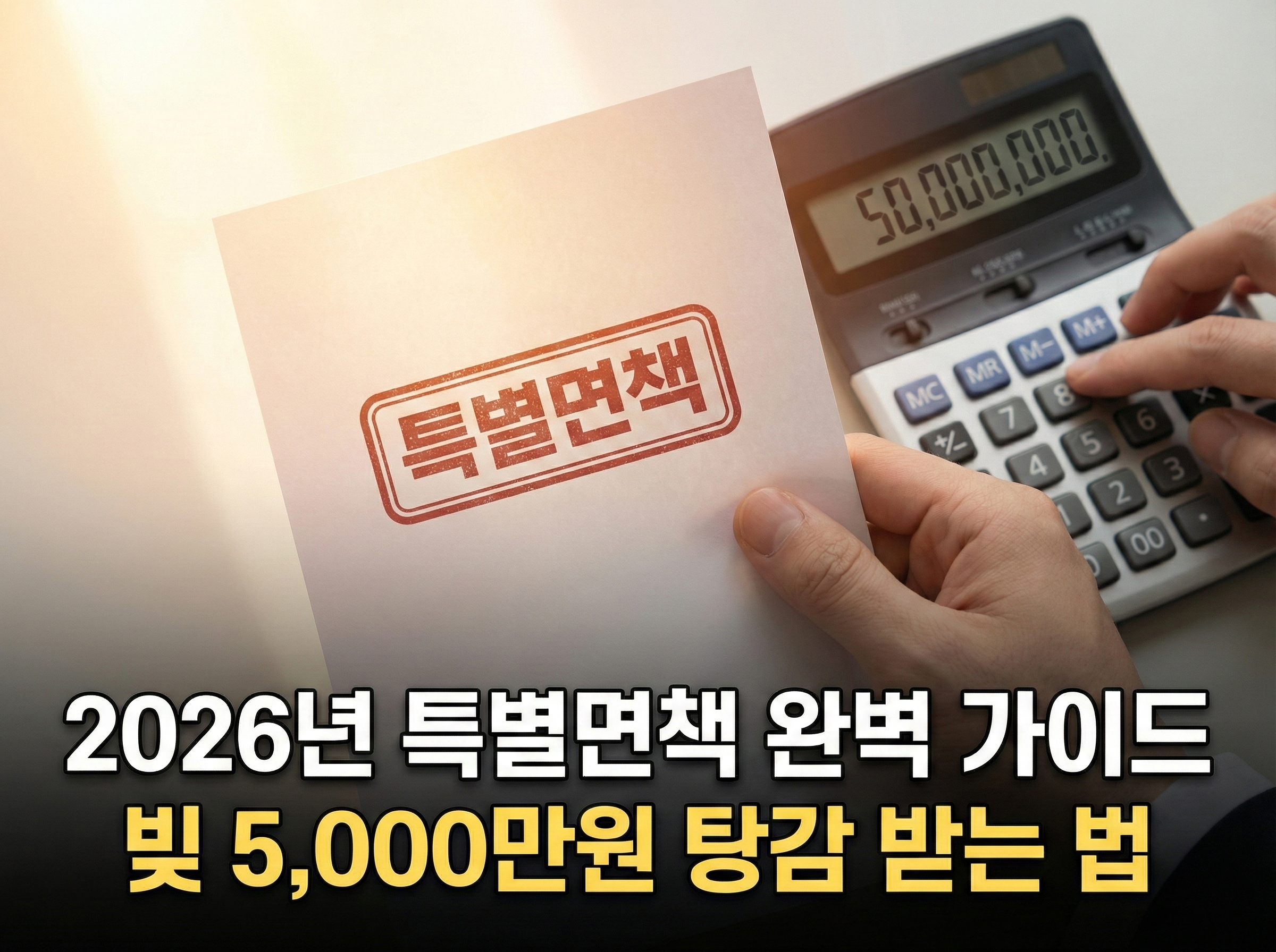 2026 취약채무자 특별면책 빚 5,000만원 탕감 받는 법 완벽 가이드