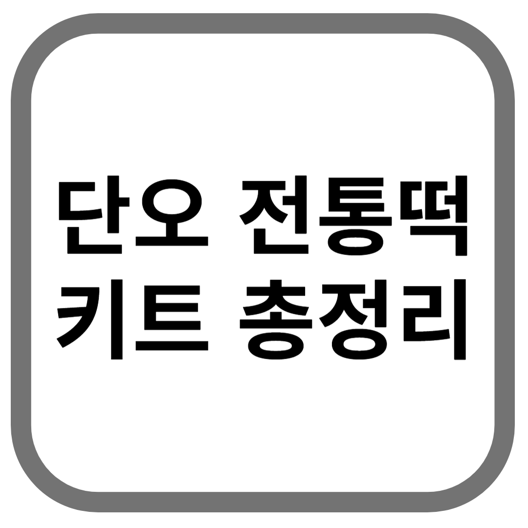 단오 전통떡 키트 총정리 라고 적힌 썸네일