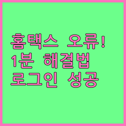 홈택스 보안프로그램 설치 오류 해결 ..
