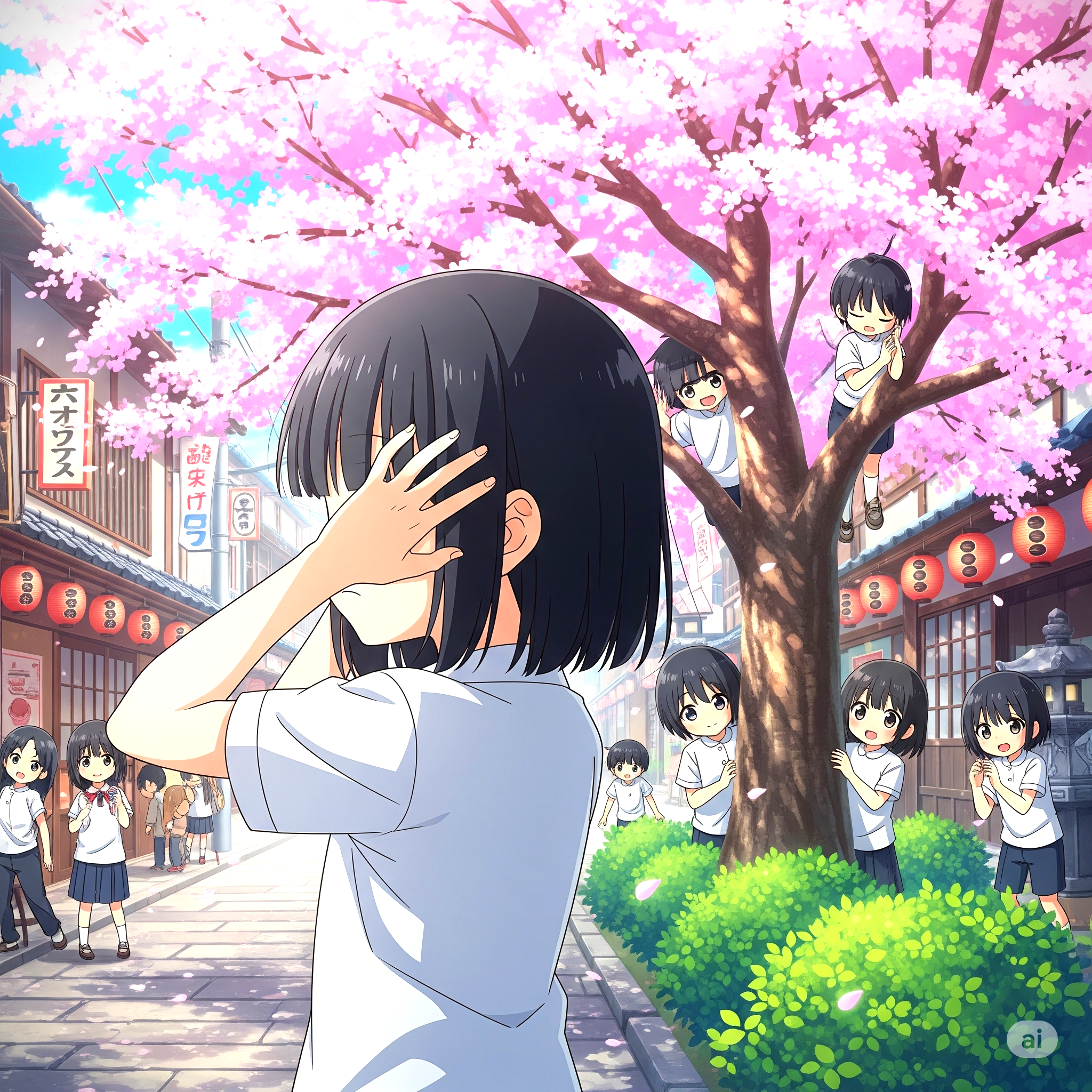 숨바꼭질 하는 아이들