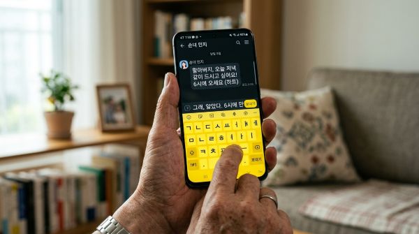 갤럭시 설정에서 글자 크기와 스타일을 조절하는 화면
