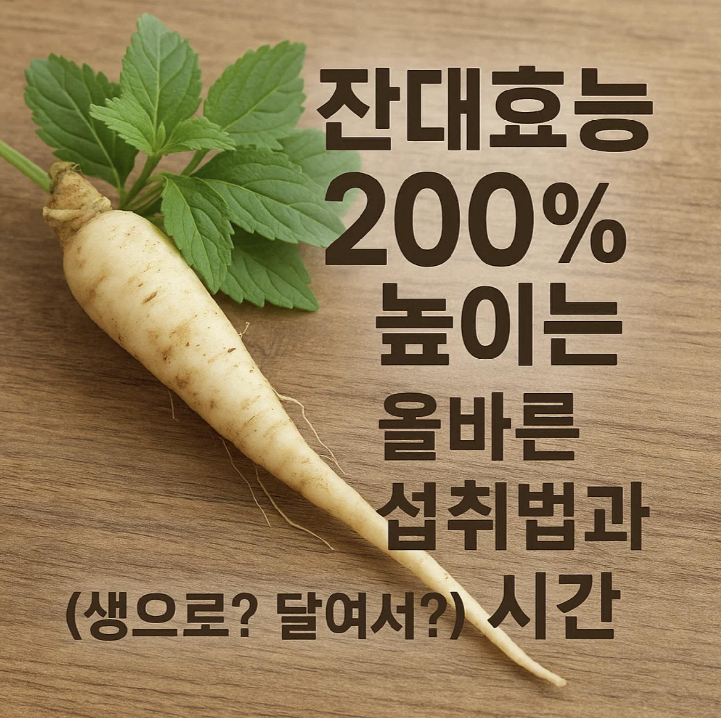 잔대효능 200% 높이는 올바른 섭취법과 시간 (생으로? 달여서?)