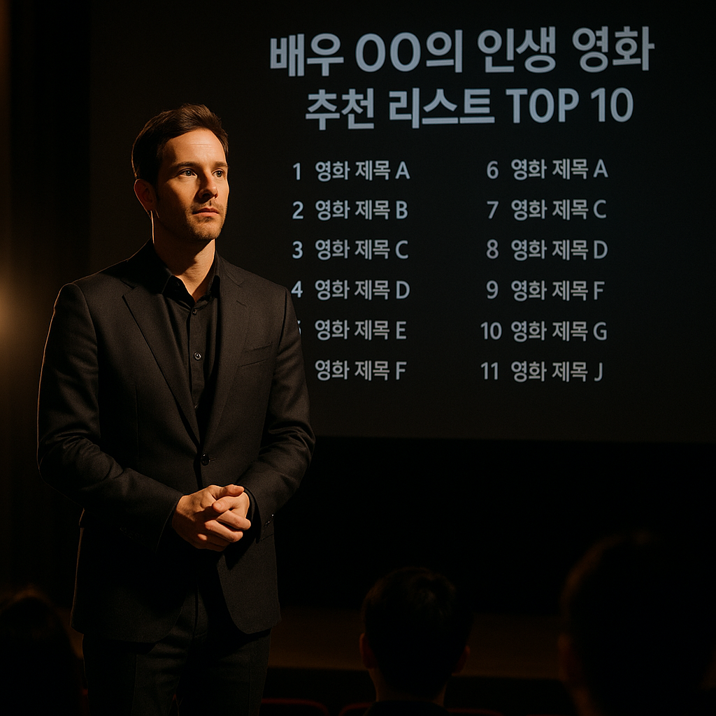 배우 OOO의 인생 영화 추천 리스트 관련 사진