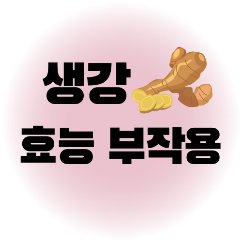 생강 효능 부작용