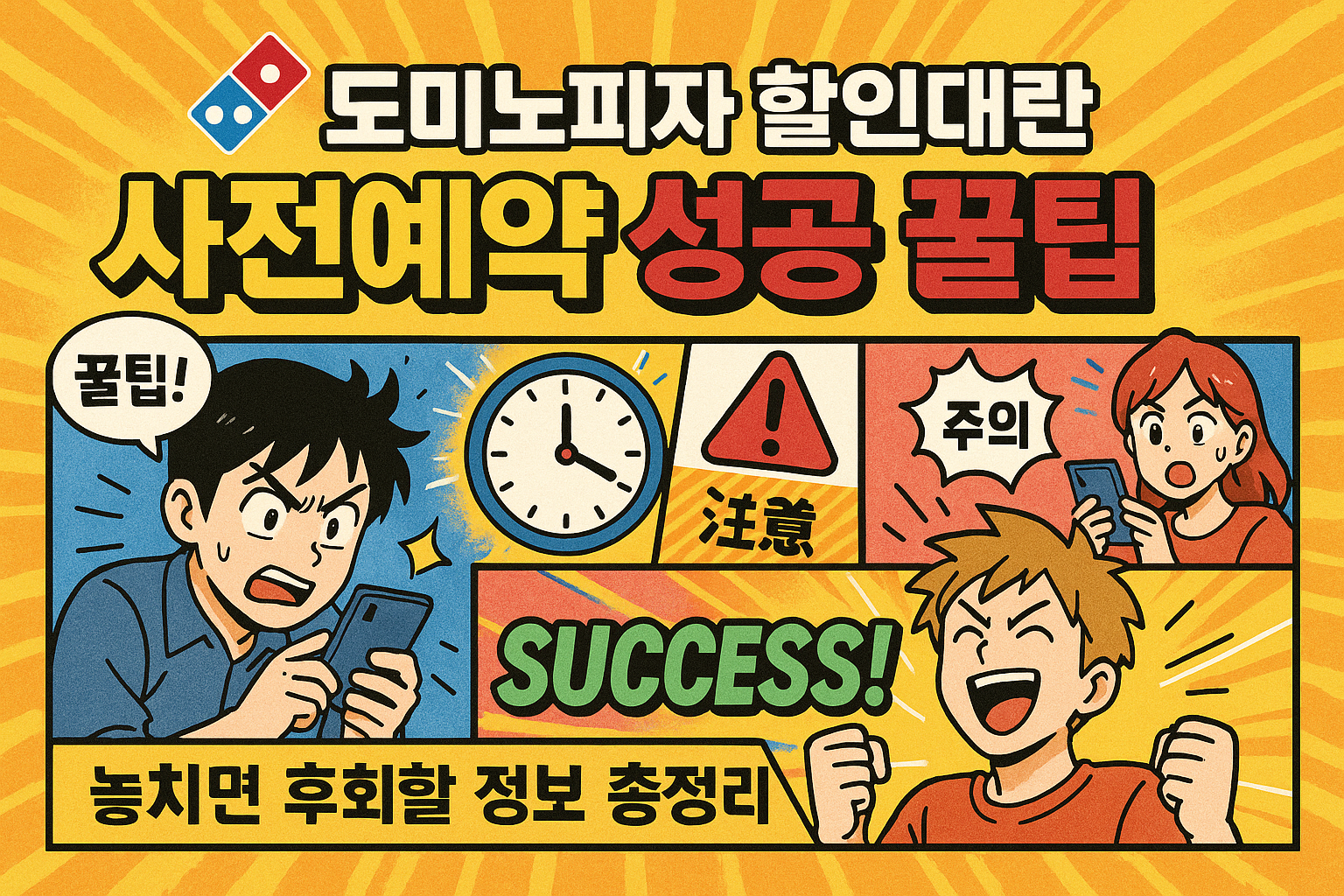 도미노피자 할인대란 사전예약 성공 꿀팁 모음: 놓치면 후회할 정보 총정리