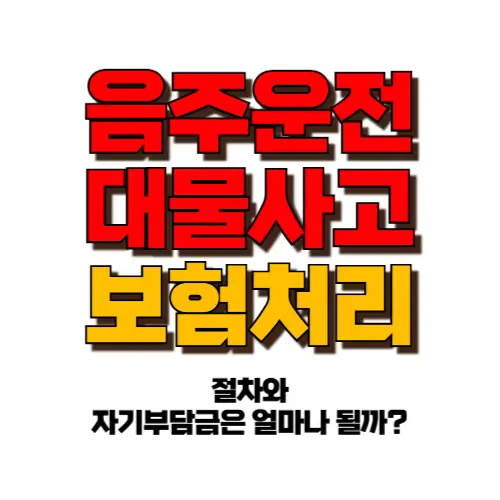 음주운전 대물사고 보험처리