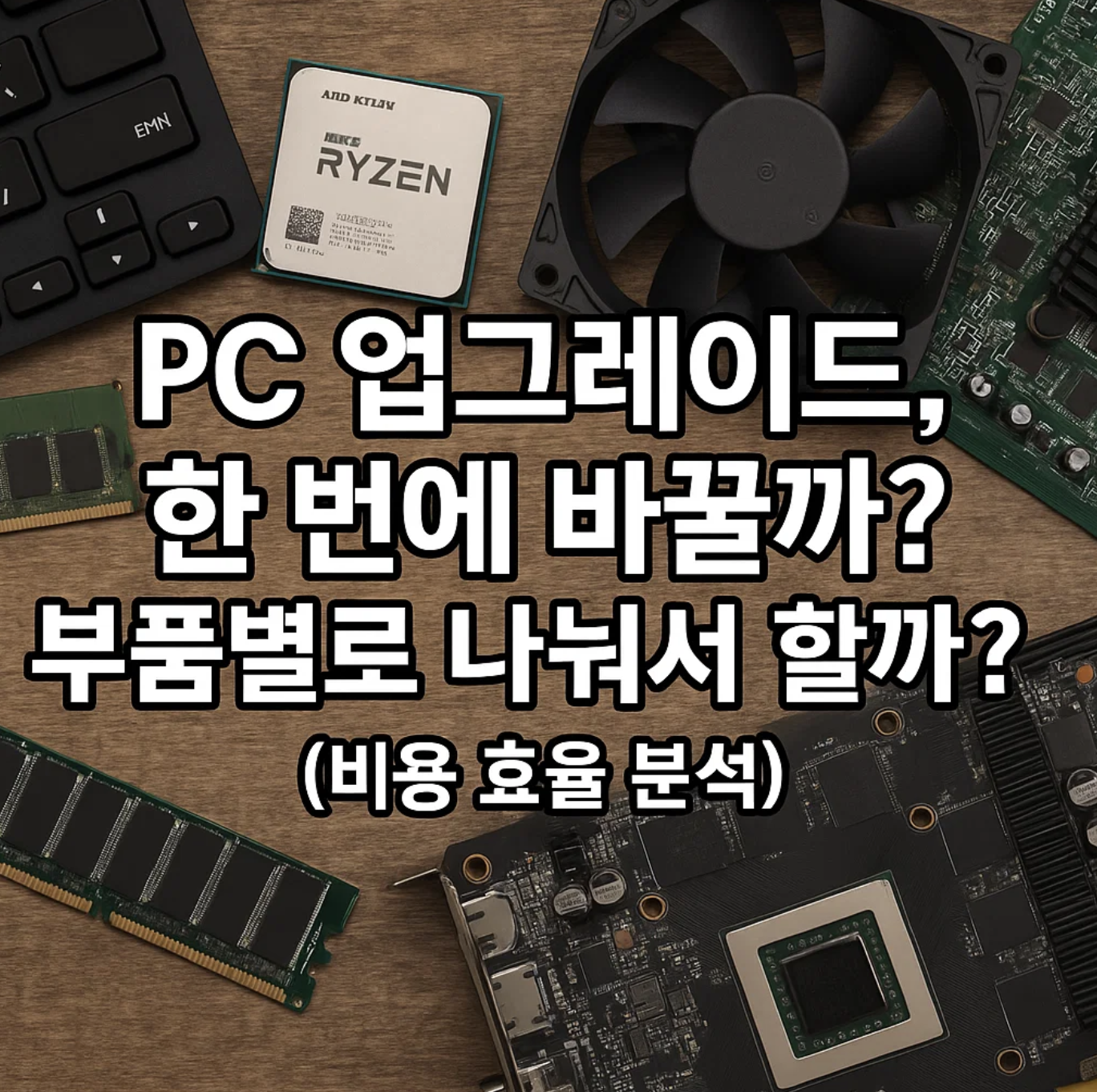 PC 업그레이드, 한 번에 바꿀까? 부품별로 나눠서 할까? (비용 효율 분석)