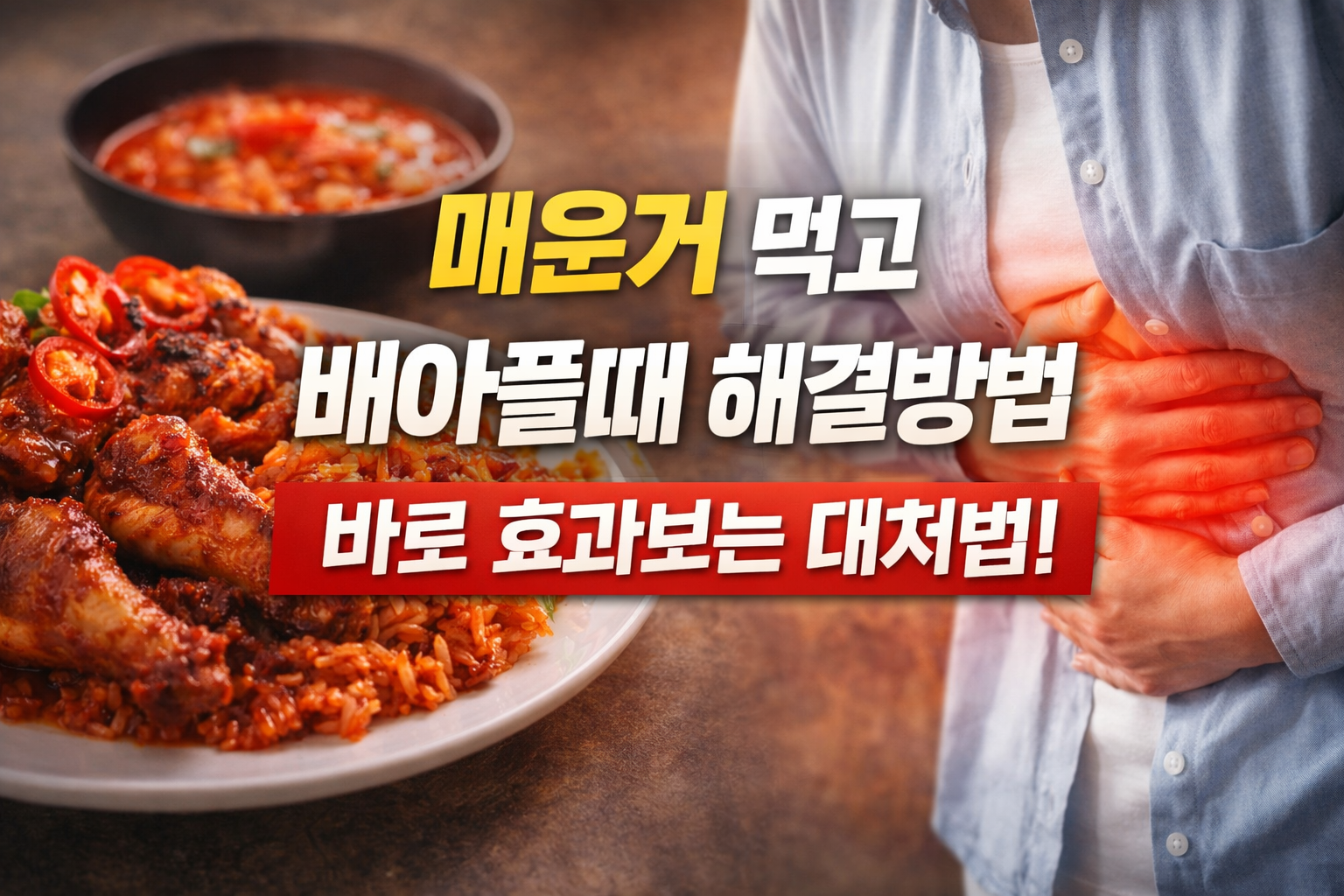 매운거 먹고 배아플때 해결방법