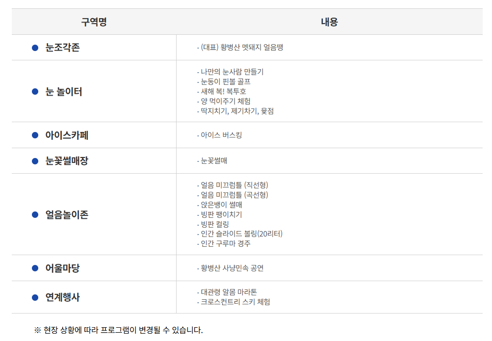 2025 가족과 함께하는 대관령 눈꽃축제