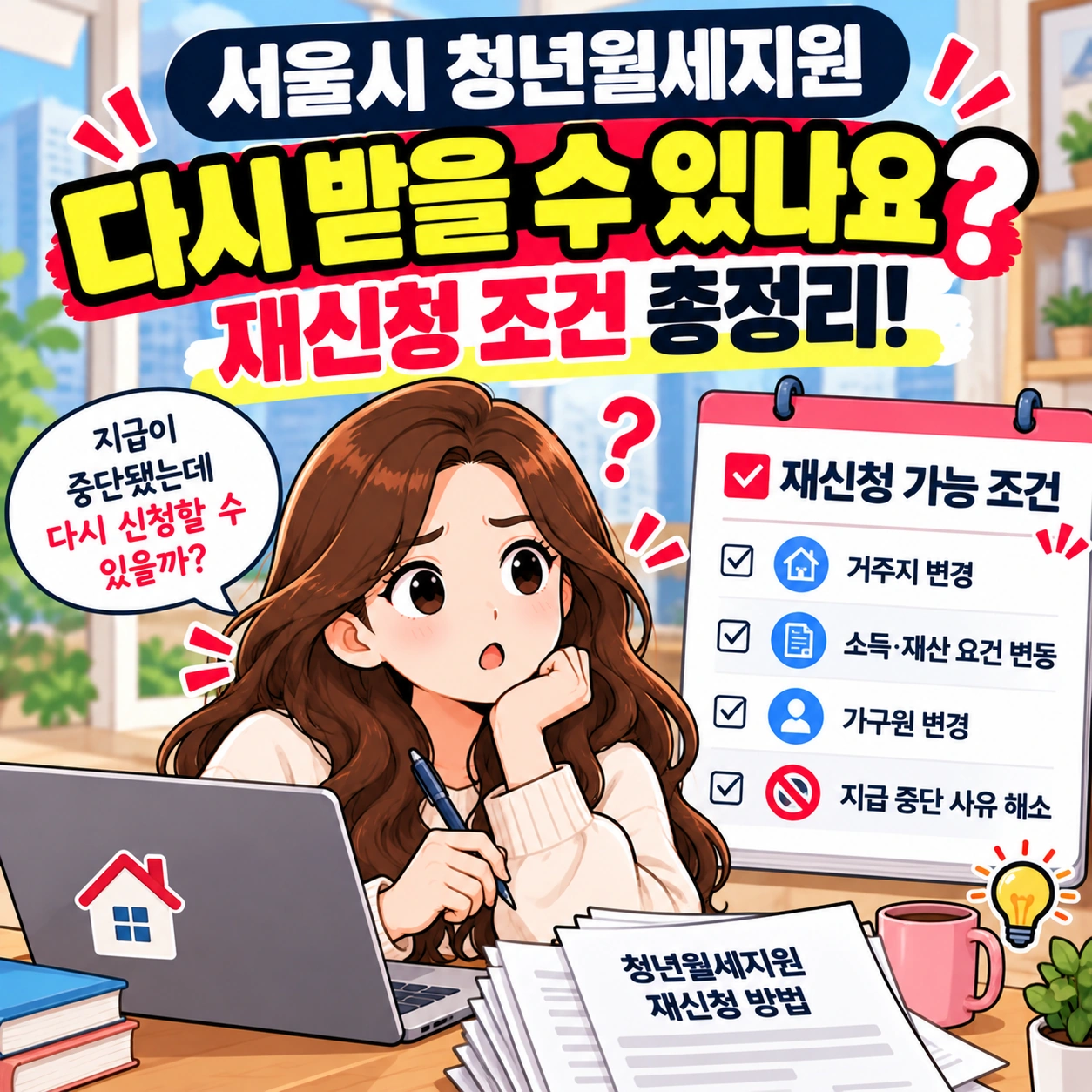 청년월세지원-재신청조건