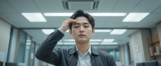 냉방병 증상으로 피로에 지친 사람