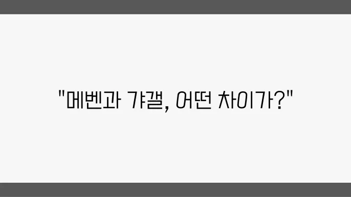 온라인 커뮤니티 문화 비교: 메벤과 갸갤의 특징과 차이점