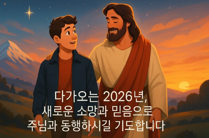 하나님 청년 12월 기독교 연말 새해 인사말