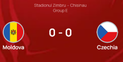 UEFA 유로 2024 예선 경기 결과 몰도바 체코