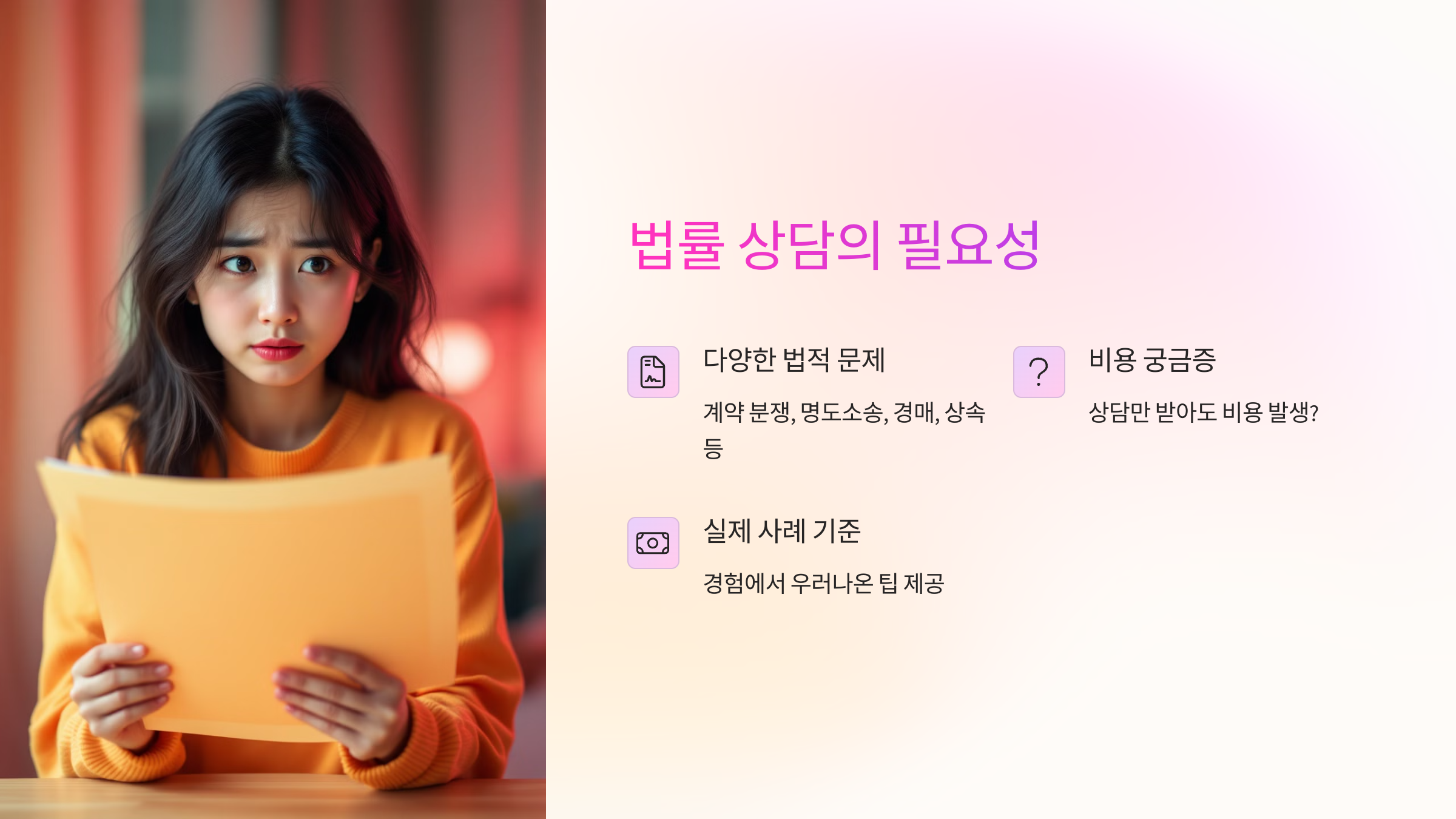 법률 상담의 필요성