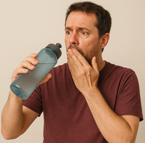 물병에서 생기는 세균으로 놀라는 사람