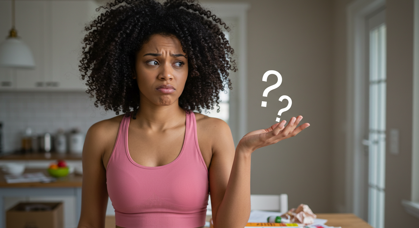 다이어트에 실패한 여성. 비만 고민