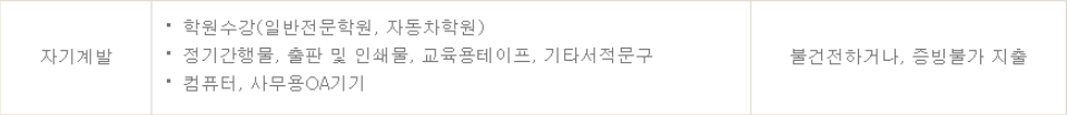 복지점수 자기계발 사용처
