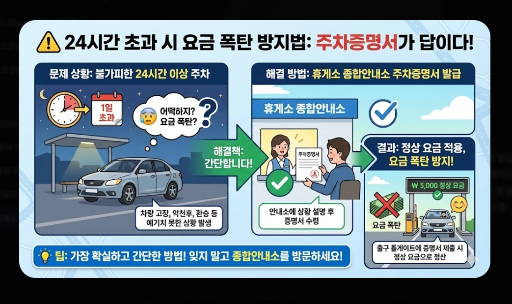 고속도로 휴게소 주차(2026년, 기본 규정, 안내 시스템)(+ 개방형 휴게소)