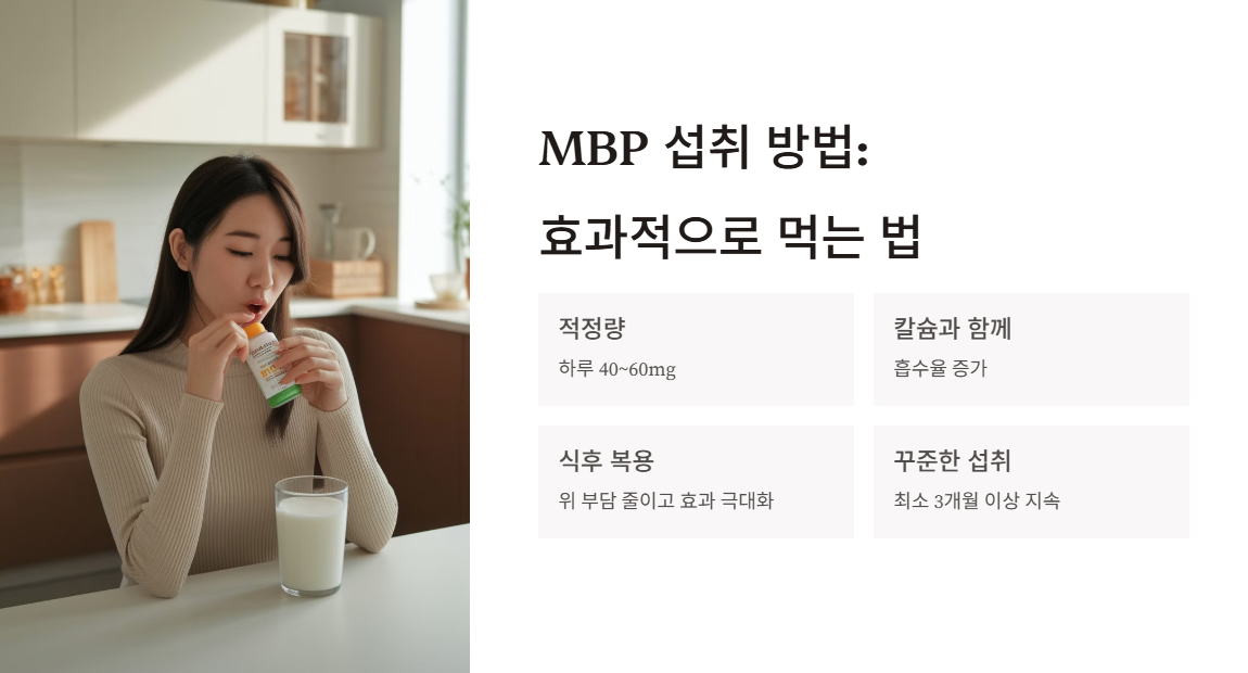 MBP 섭취 방법: 효과적으로 먹는 법