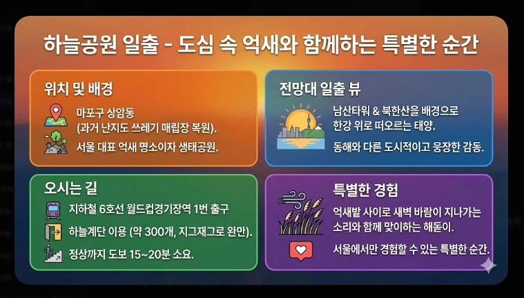 서울 근교 해돋이 명소 2026 완벽가이드, 동해 안 가도 명당은 가깝다