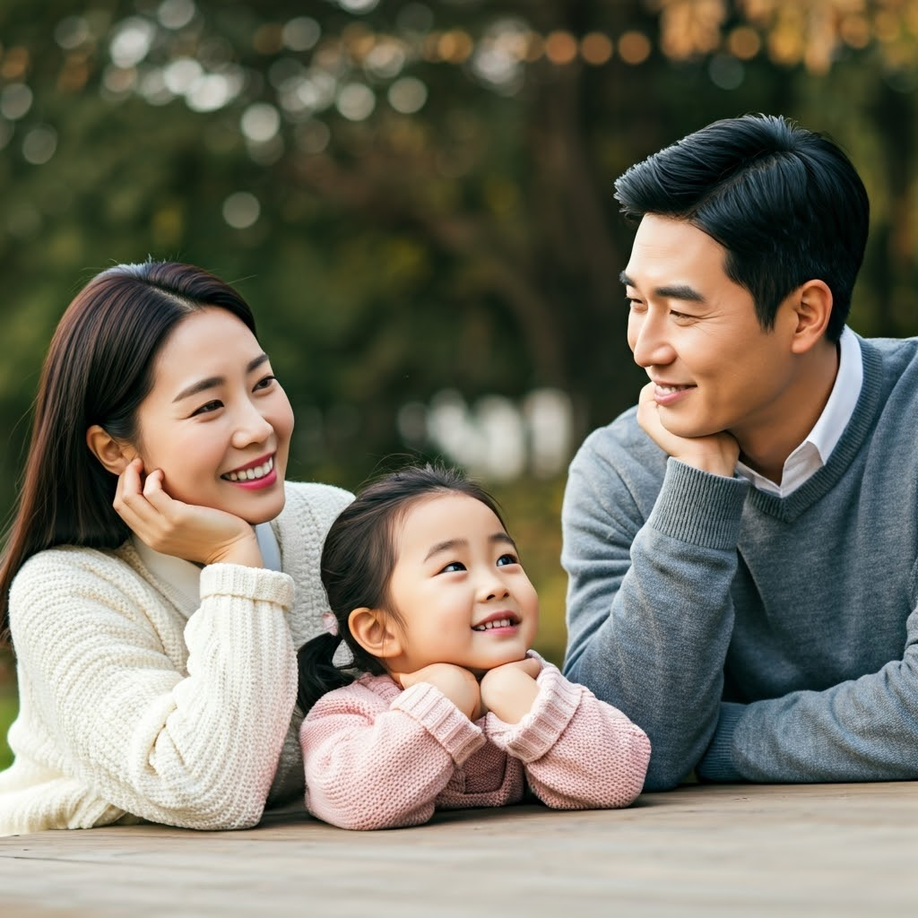 행복한 가족 사진