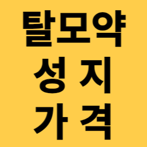 탈모약 성지 가격