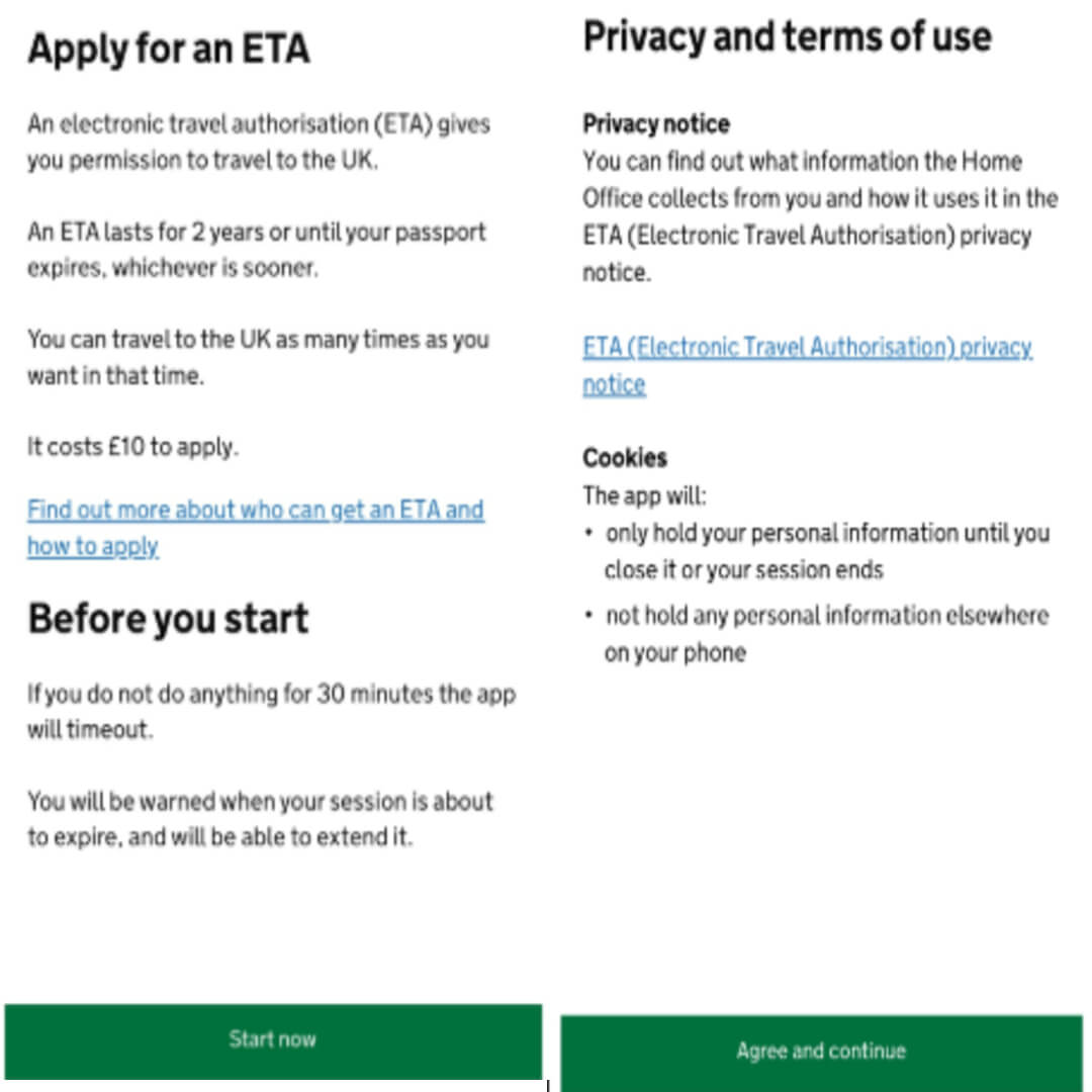 영국 eta 비자 신청하기