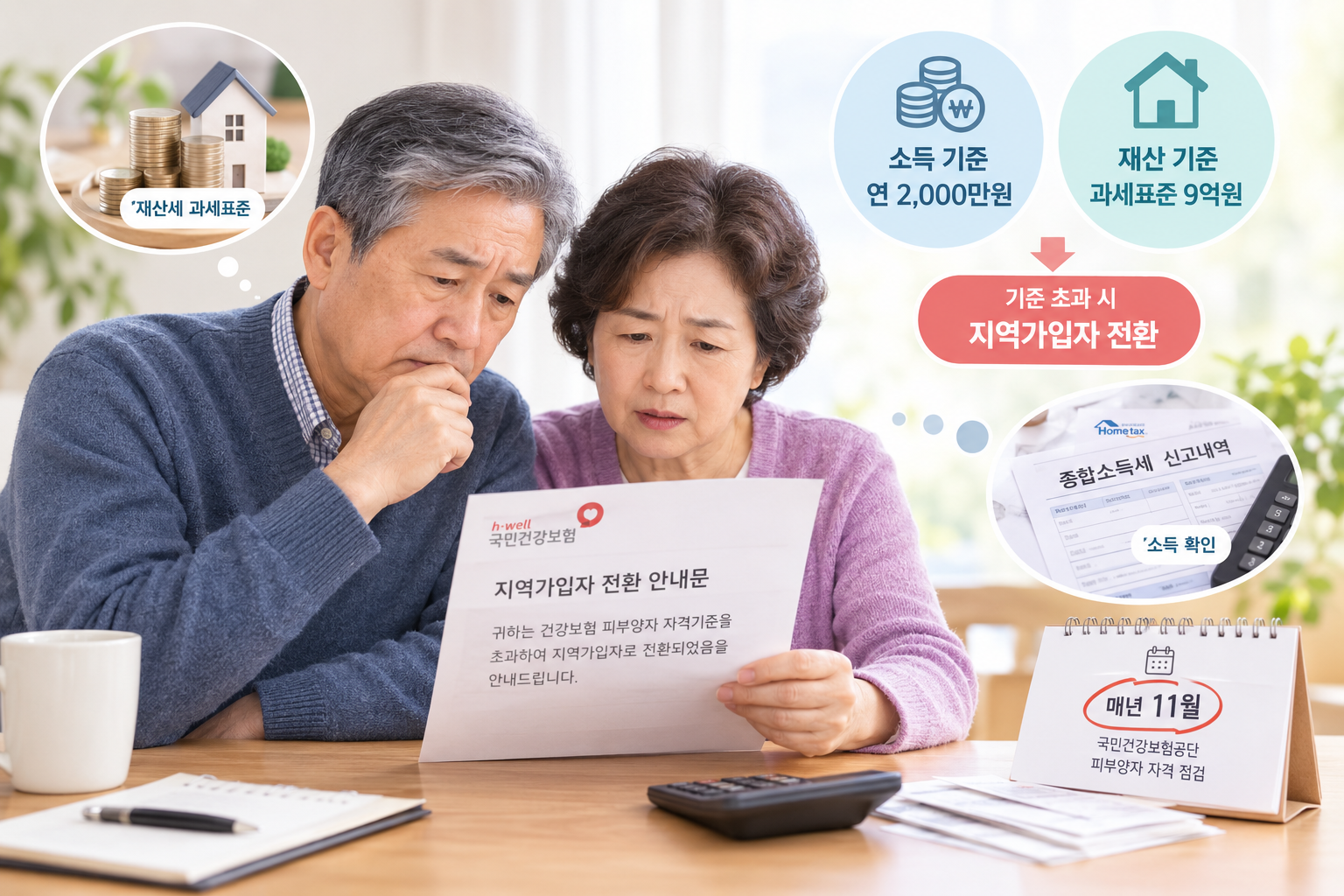 건강보험 피부양자 탈락 기준
