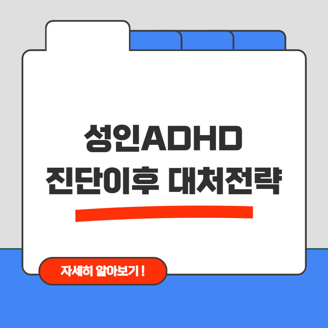 성인ADHD 진단 이후 대처 전략