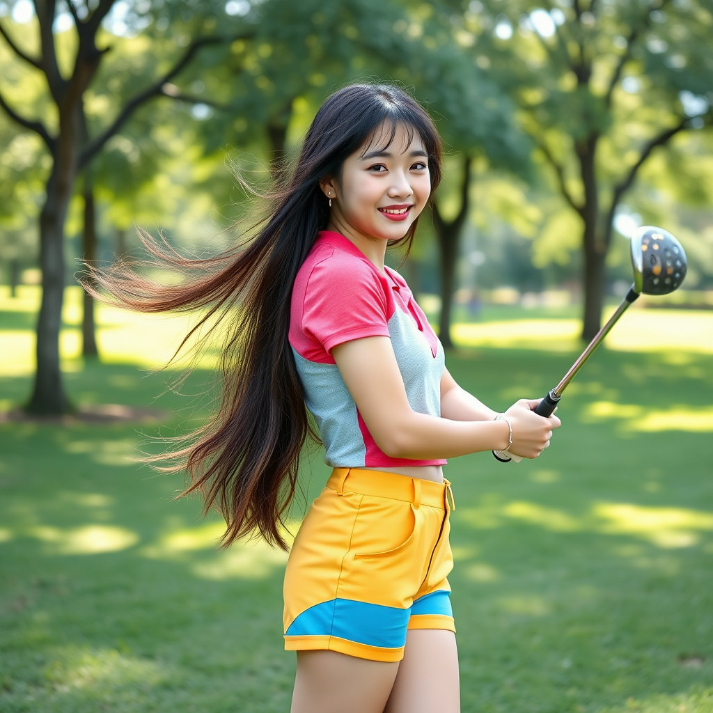 골프채를 든 여성