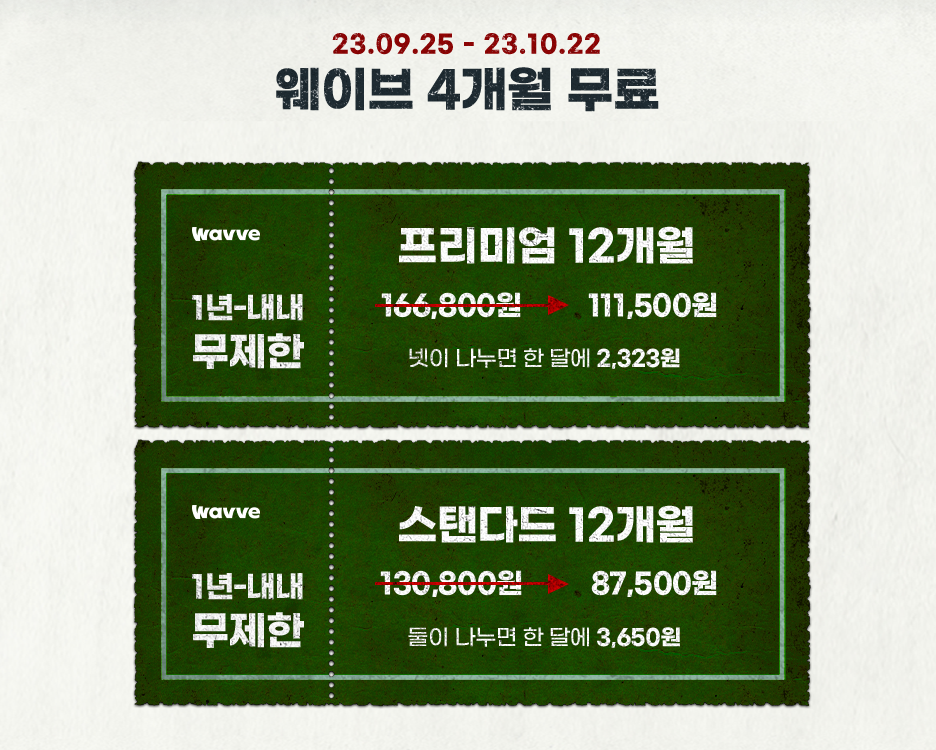 웨이브 요금제