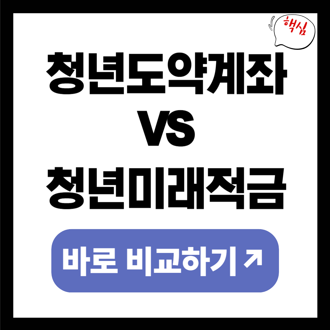 청년도약계좌 청년미래적금 차이 완벽정리