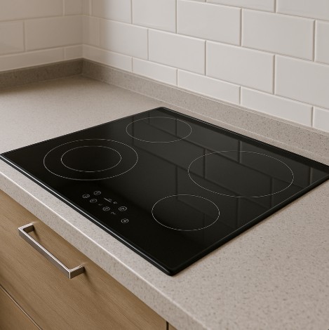 깨끗하게 청소된 인덕션 상판