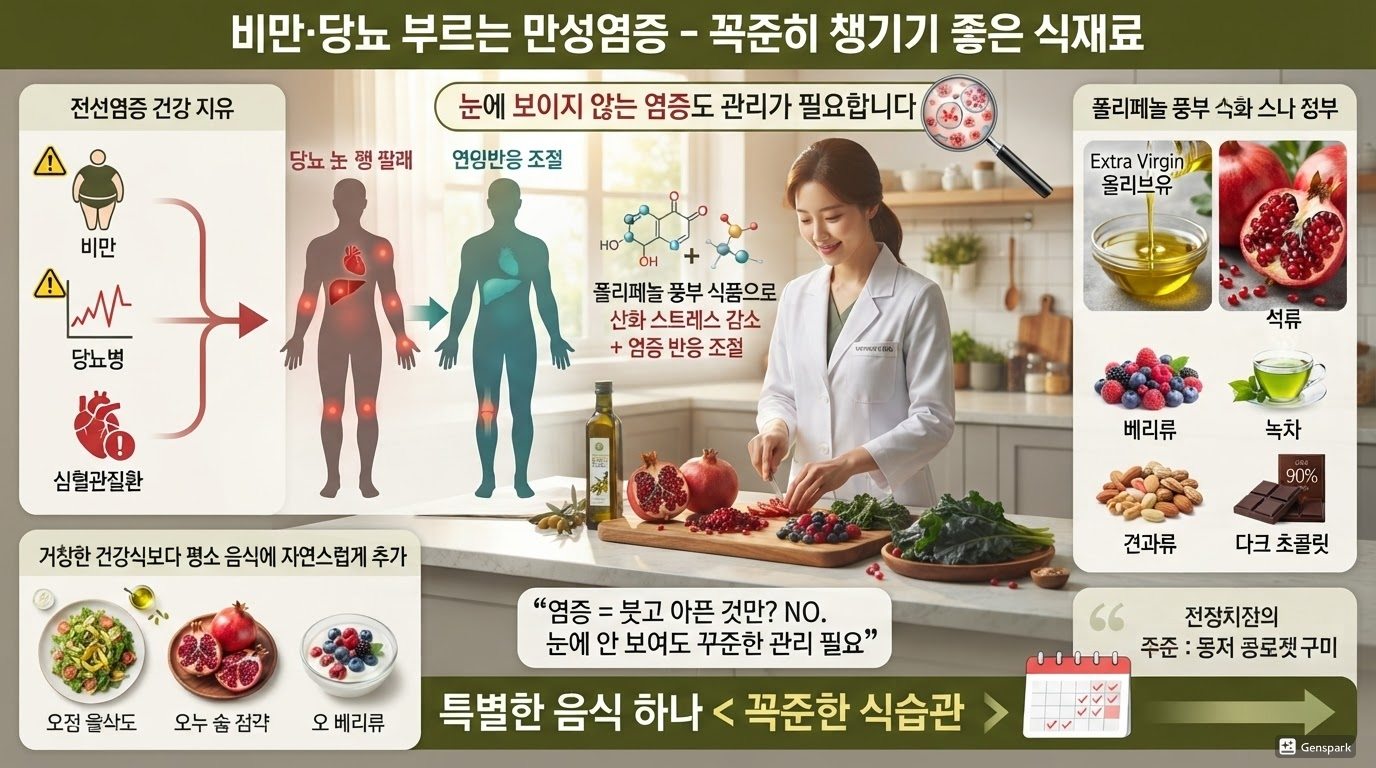 비만&middot;당뇨 부르는 만성염증 걱정이라면? 꾸준히 챙기기 좋은 식재료