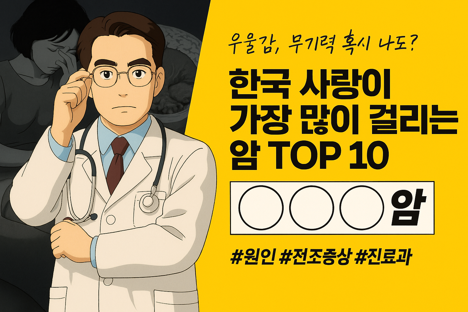 한국 사람이 가장 많이 걸리는 암 TOP10
