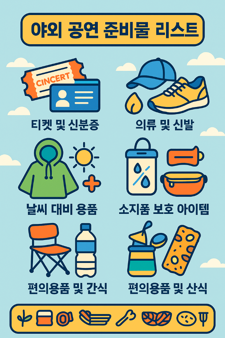 야외 공연 준비물 리스트: 필수 아이템부터 꿀팁까지!