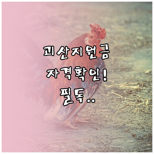 괴산군 농업인 수당 및 청년 창업농 ..
