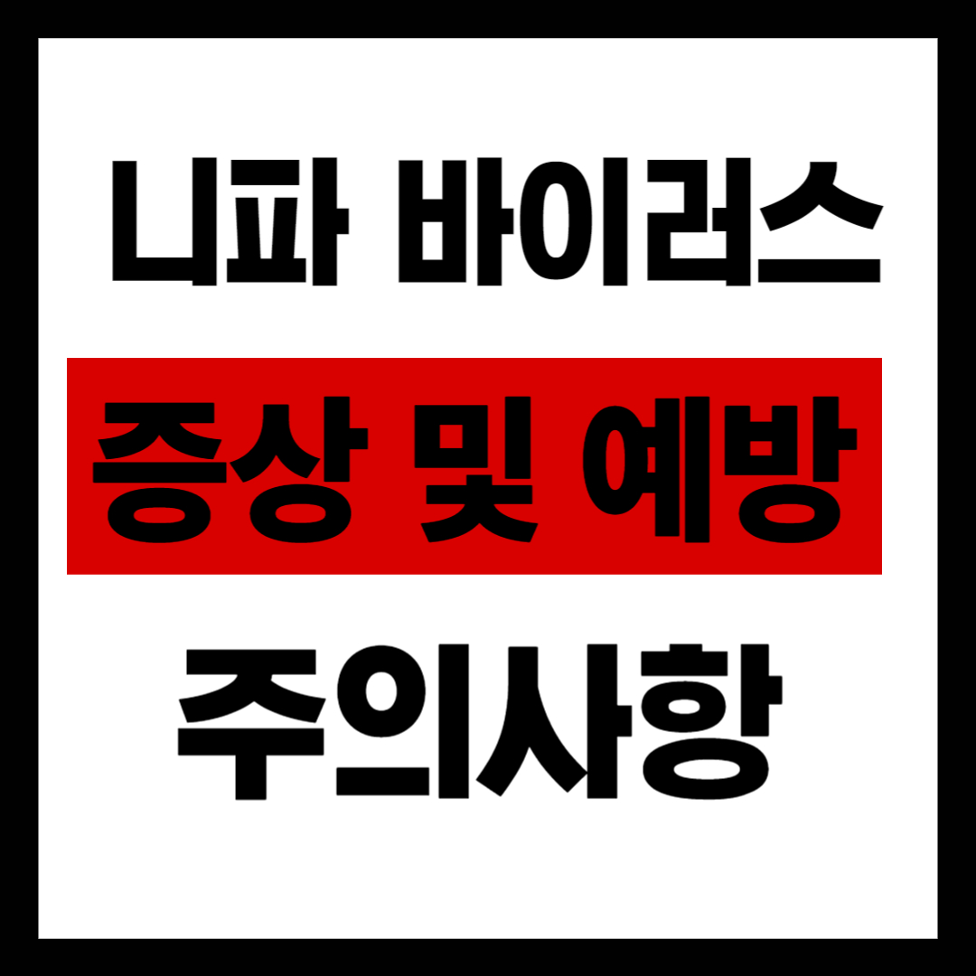 니파바이러스 증상 및 예방 주의사항