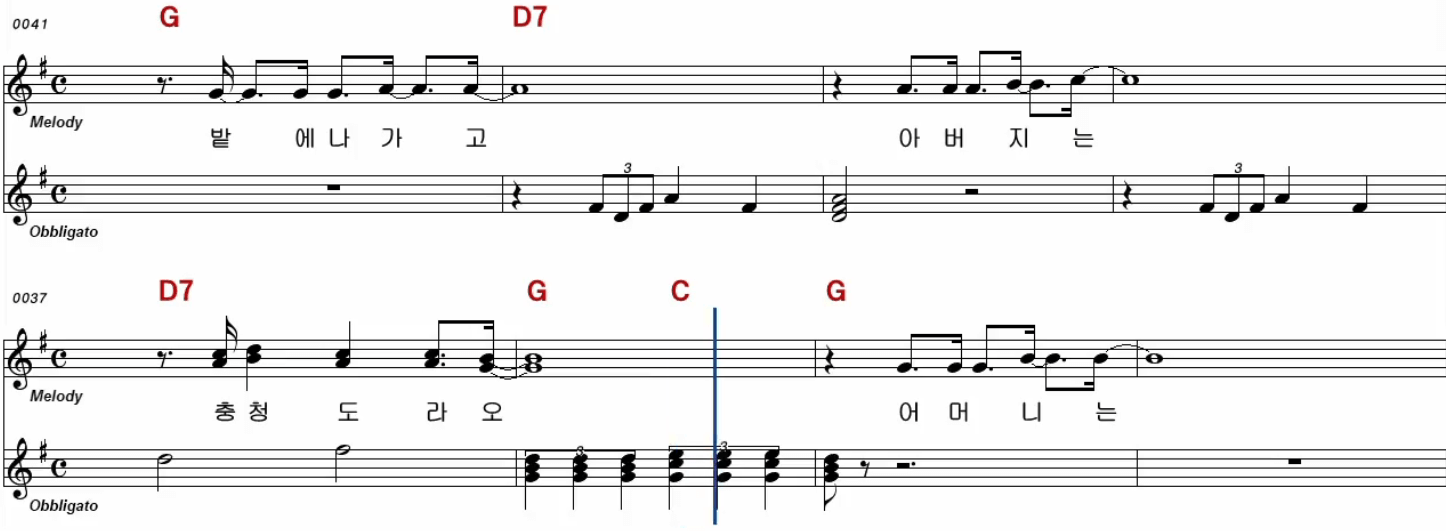 엄용수(조영남) 내고향 충청도 악보