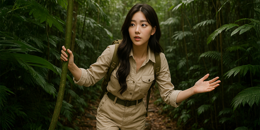 정글을 헤매는 사람